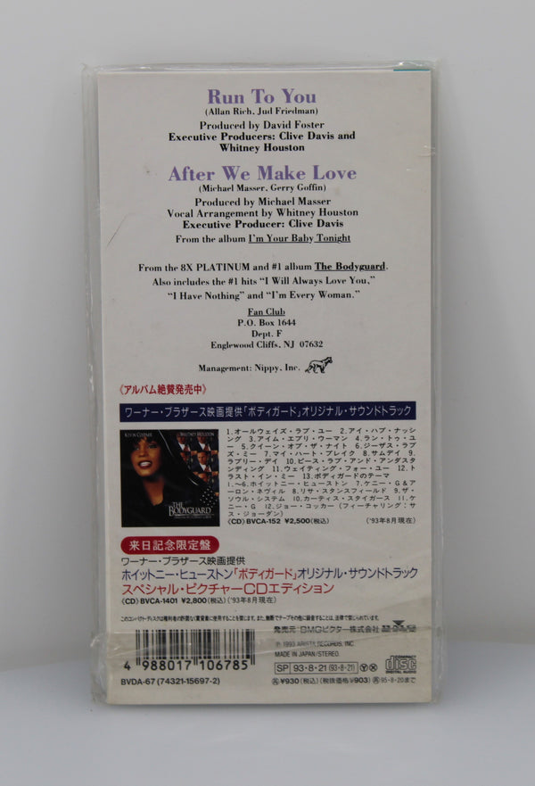 Whitney Houston – Run To You, CD, Mini, Single, Japan 1993