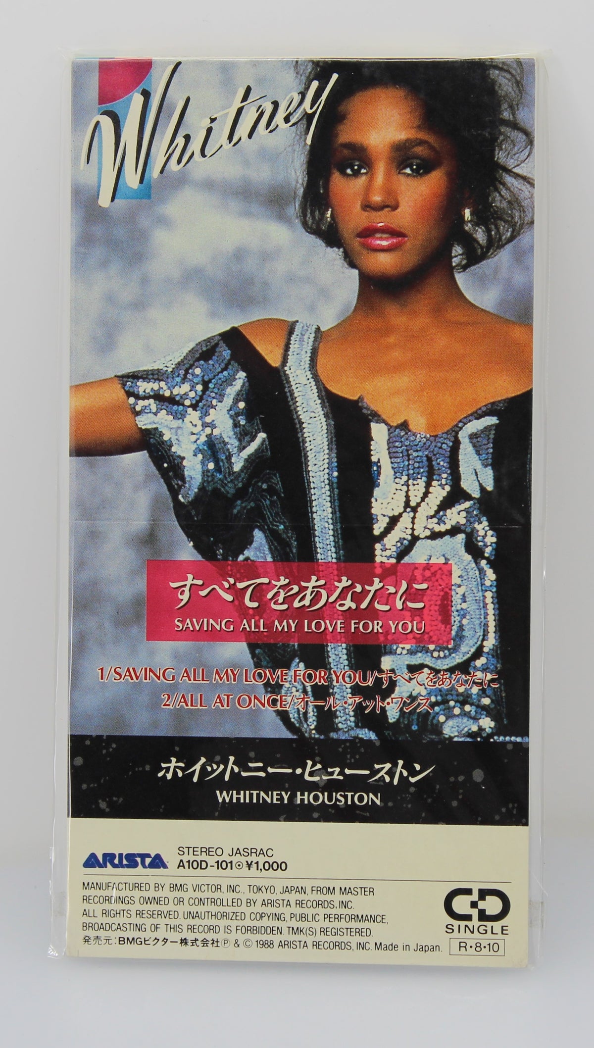 Whitney Houston – Saving All My Love For You / All At Once, CD, Mini, Single, Japan 1988