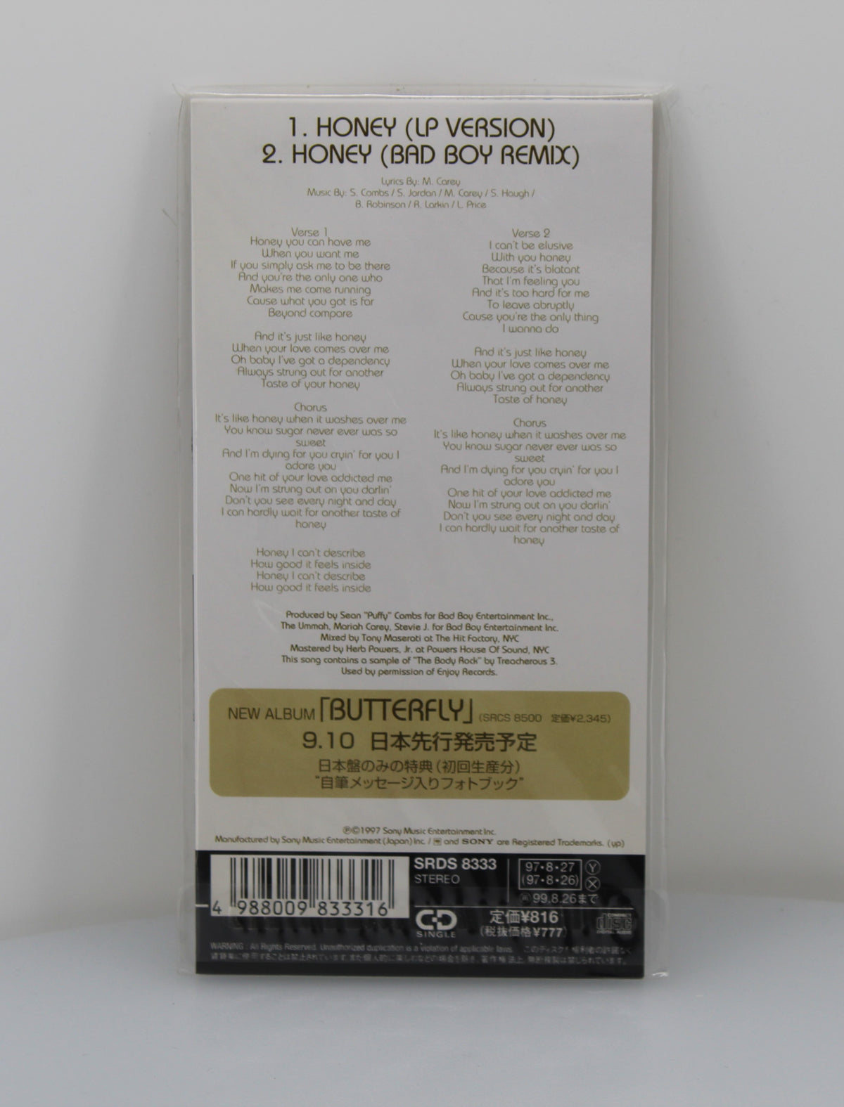 Mariah Carey – Honey, CD, Mini, Single, Japan 1997