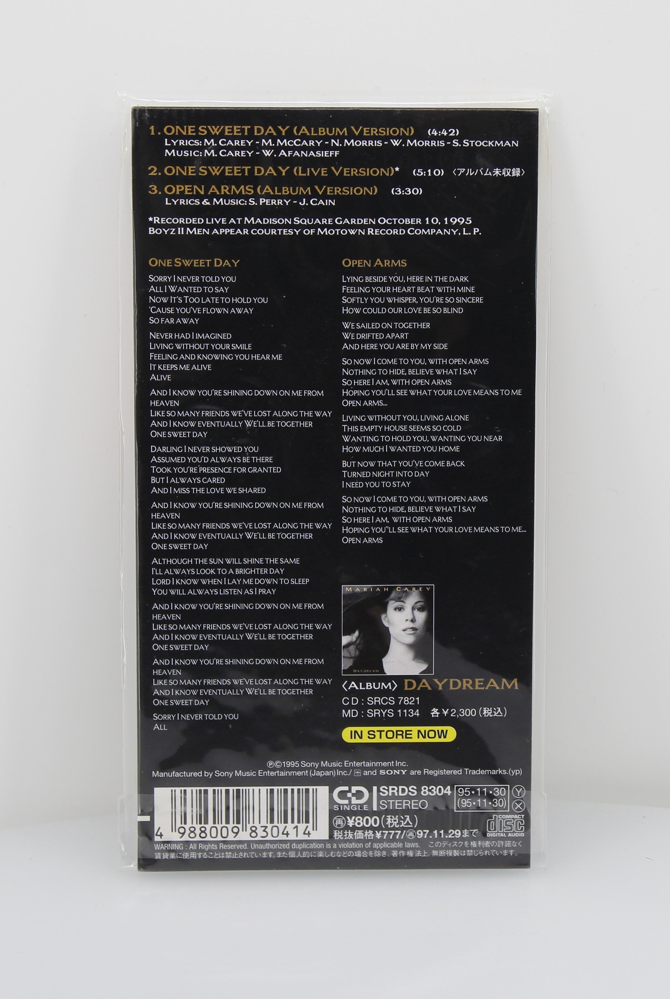 Mariah Carey & Boyz II Men – One Sweet Day, CD, Mini, Single