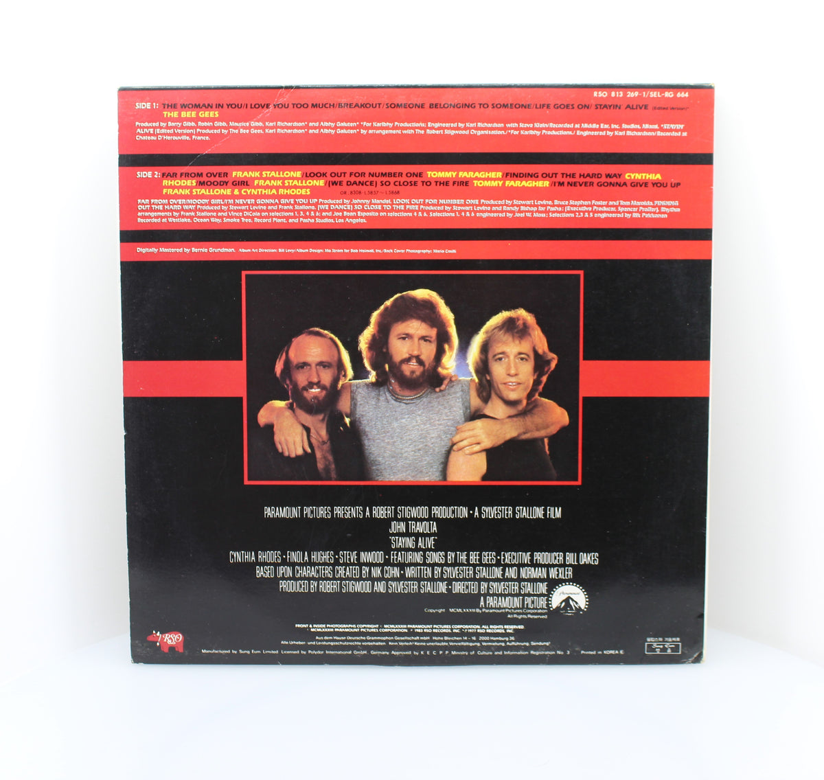 Bee Gees - Various – Staying Alive (The Original Motion Picture Soundtrack), Vinyl, LP, Album, South Korea 1983