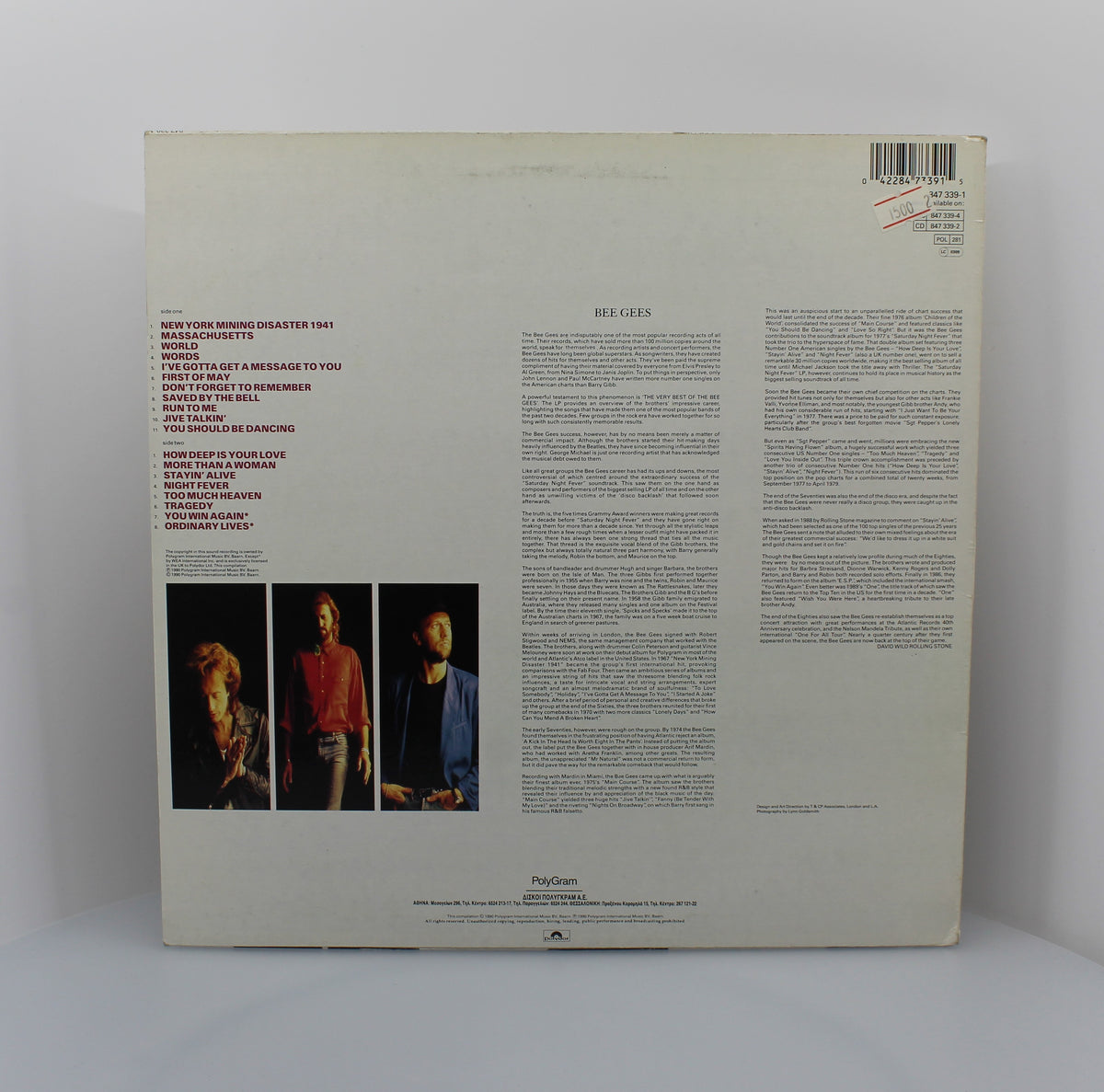 Bee Gees ‎– The very Best of the Bee Gees, Vinyl, LP, Compilation Test Pressing, Greece 1990