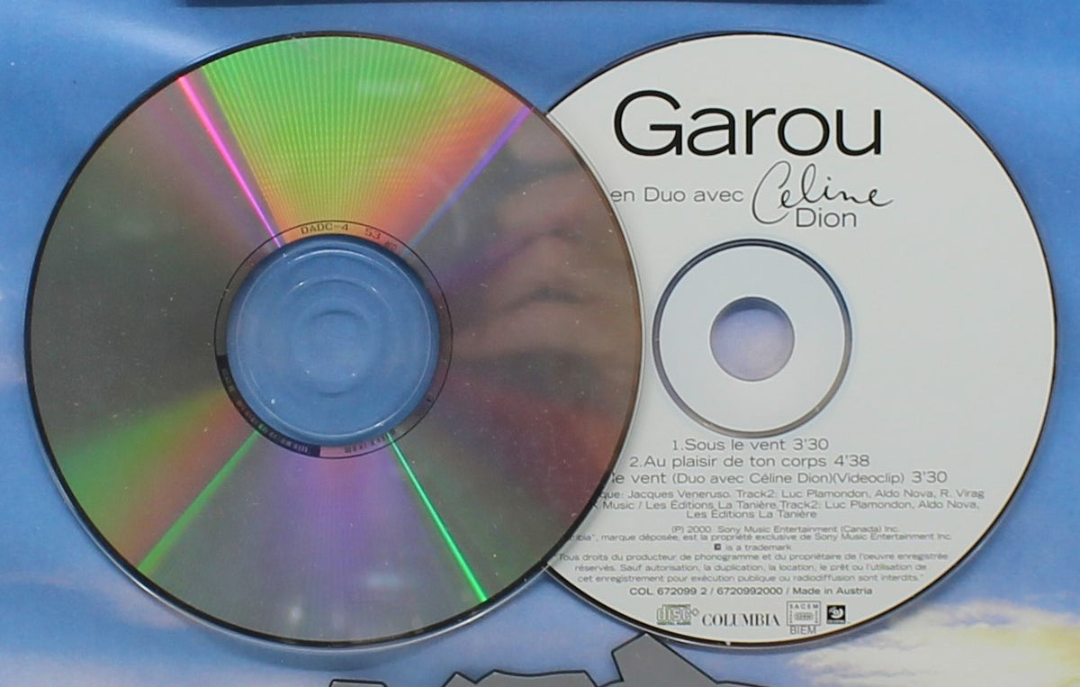 Garou Et Duo Et Céline Dion ‎– Sous Le Vent, Platin Award, Switzerland 2000
