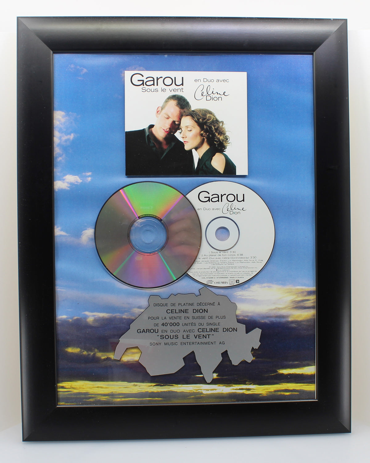 Céline Dion Et Garou - Platin Award, CD Award, Switzerland 2000