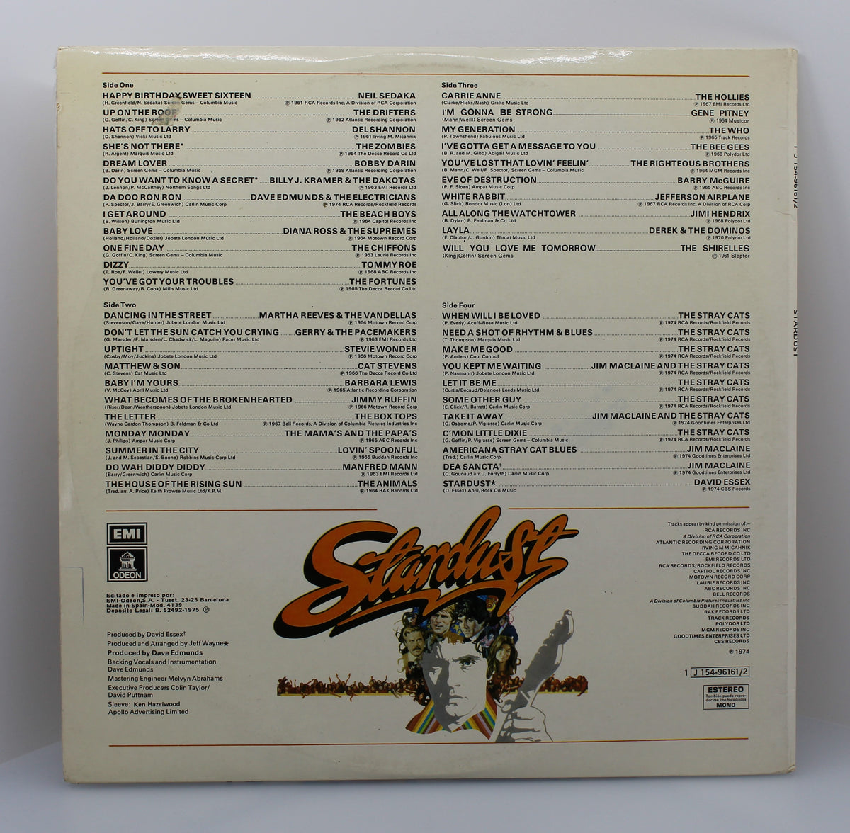 Bee Gees - Various – Stardust - 44 Éxitos Banda Original de la Pelicula, 2 x Vinyl, LP, Compilation, Stereo, Gatefold, Spain 1975