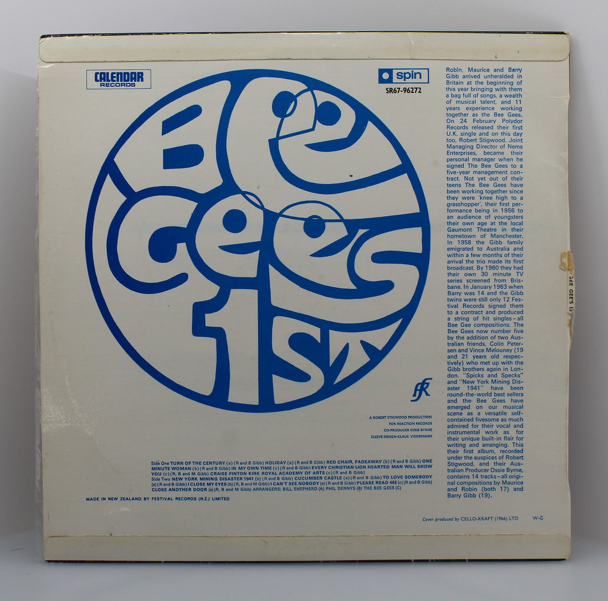 Bee Gees – Bee Gees&#39; 1st, Vinyl, LP, Album, Reissue, Stereo, New Zealand