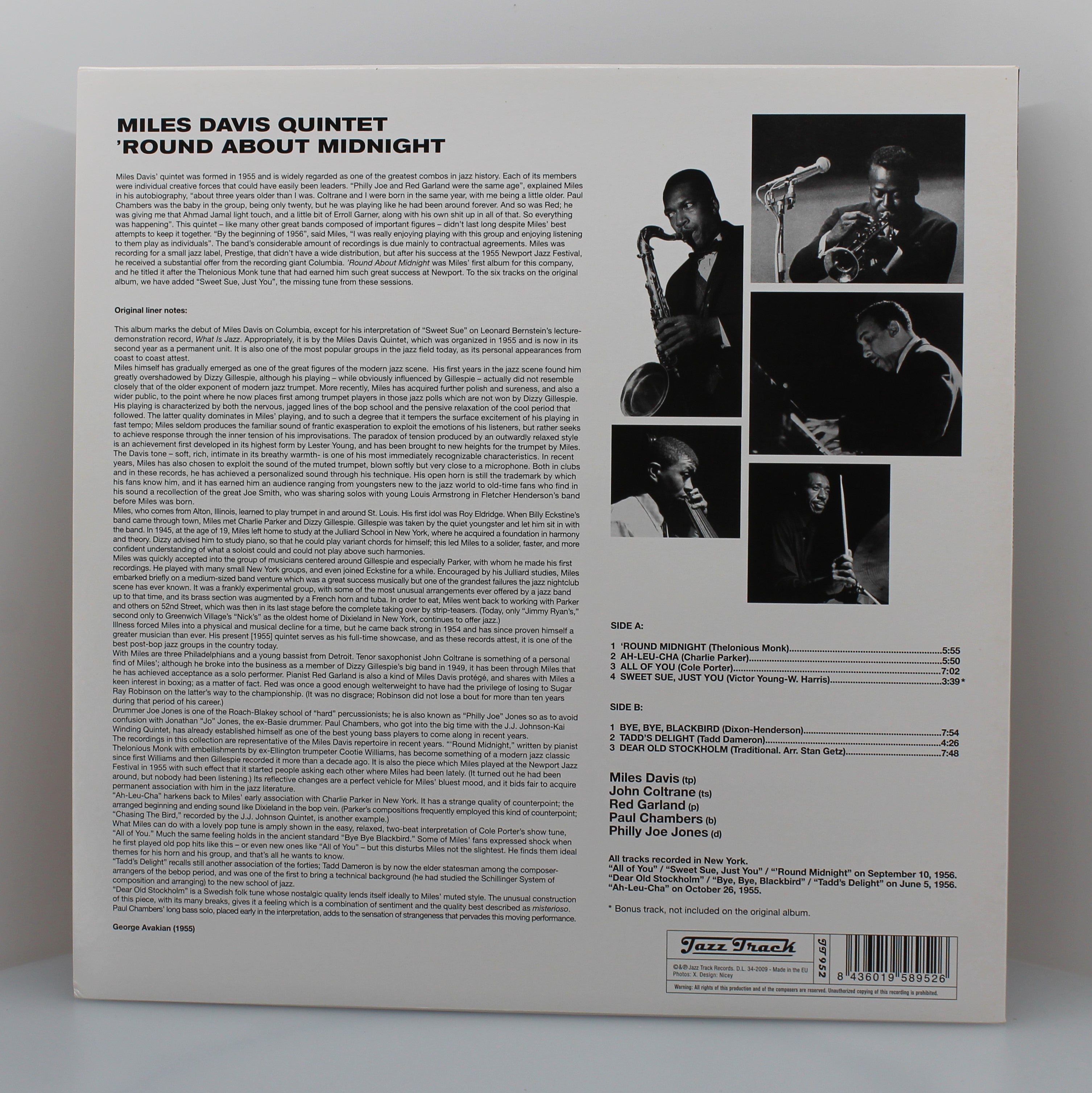 Miles Davis ‎– 'Round About Midnight, Vinyl, LP, Album, Reissue 