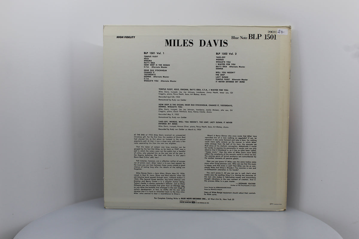 Miles Davis ‎– Volume 1, Vinyl, LP, Compilation, Mono, Reissue, Remastered, Jazz, France 1982