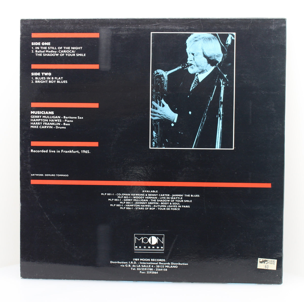 Gerry Mulligan Quartet - The Shadow Of Your Smile, Vinyl, LP, Unofficial Release, Jazz, Italy 1989