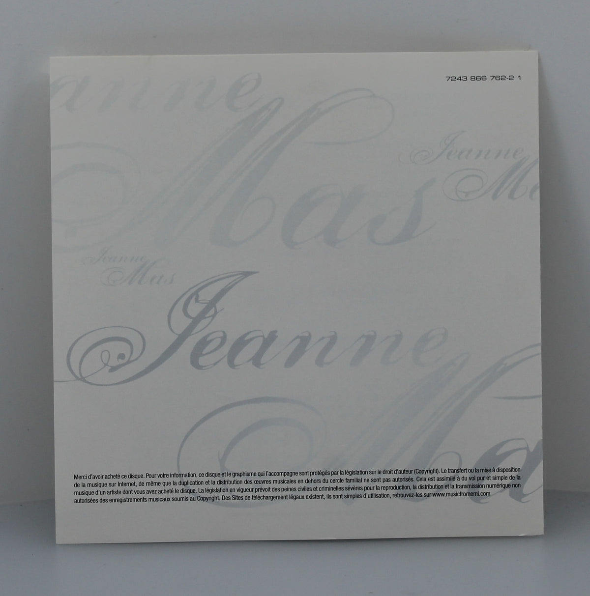 Jeanne Mas – Best Of, CD, Compilation, Copy Protected, France 2004