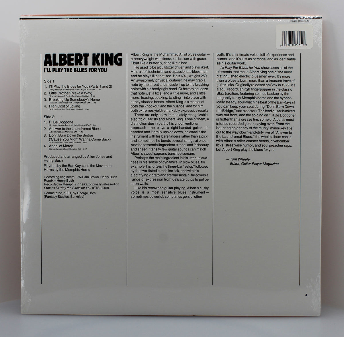 Albert King – I&#39;ll Play The Blues For You, Vinyl, LP, Album, Reissue, United Pressing, Blues, USA 2010