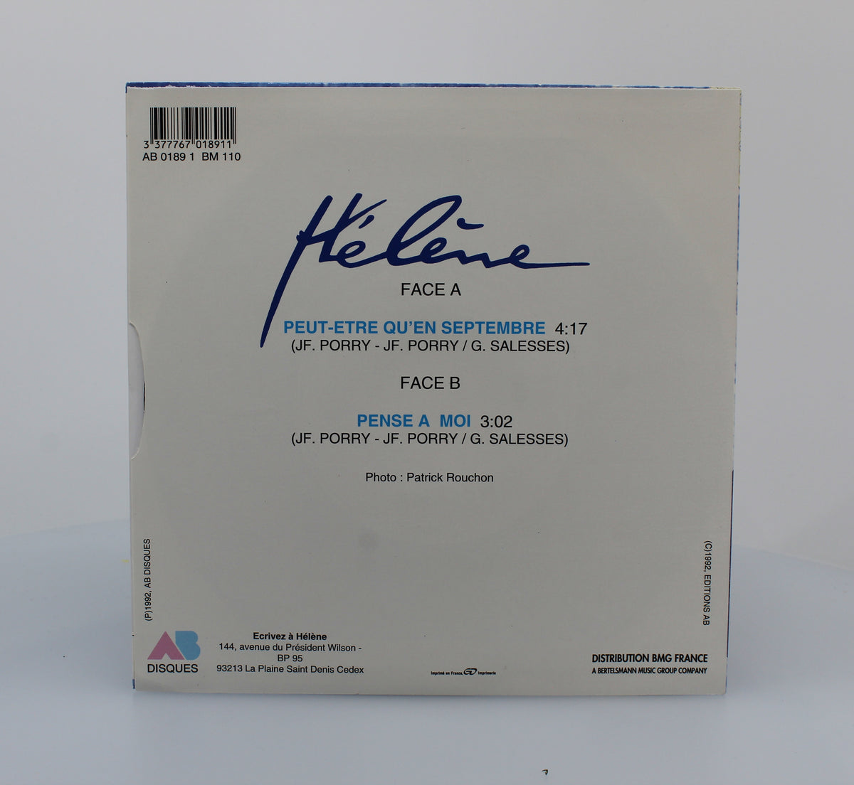 Helene, Peut-Etre Qu&#39;en Septembre, Vinyl 7&quot; (45 rpm), France 1992 (CD 1301)