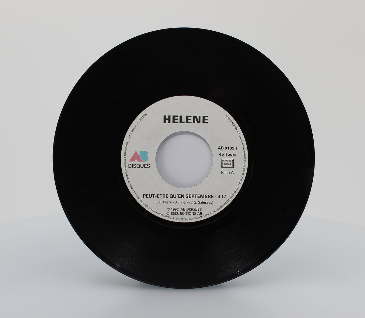 Helene, Peut-Etre Qu&#39;en Septembre, Vinyl 7&quot; (45 rpm), France 1992 (CD 1301)