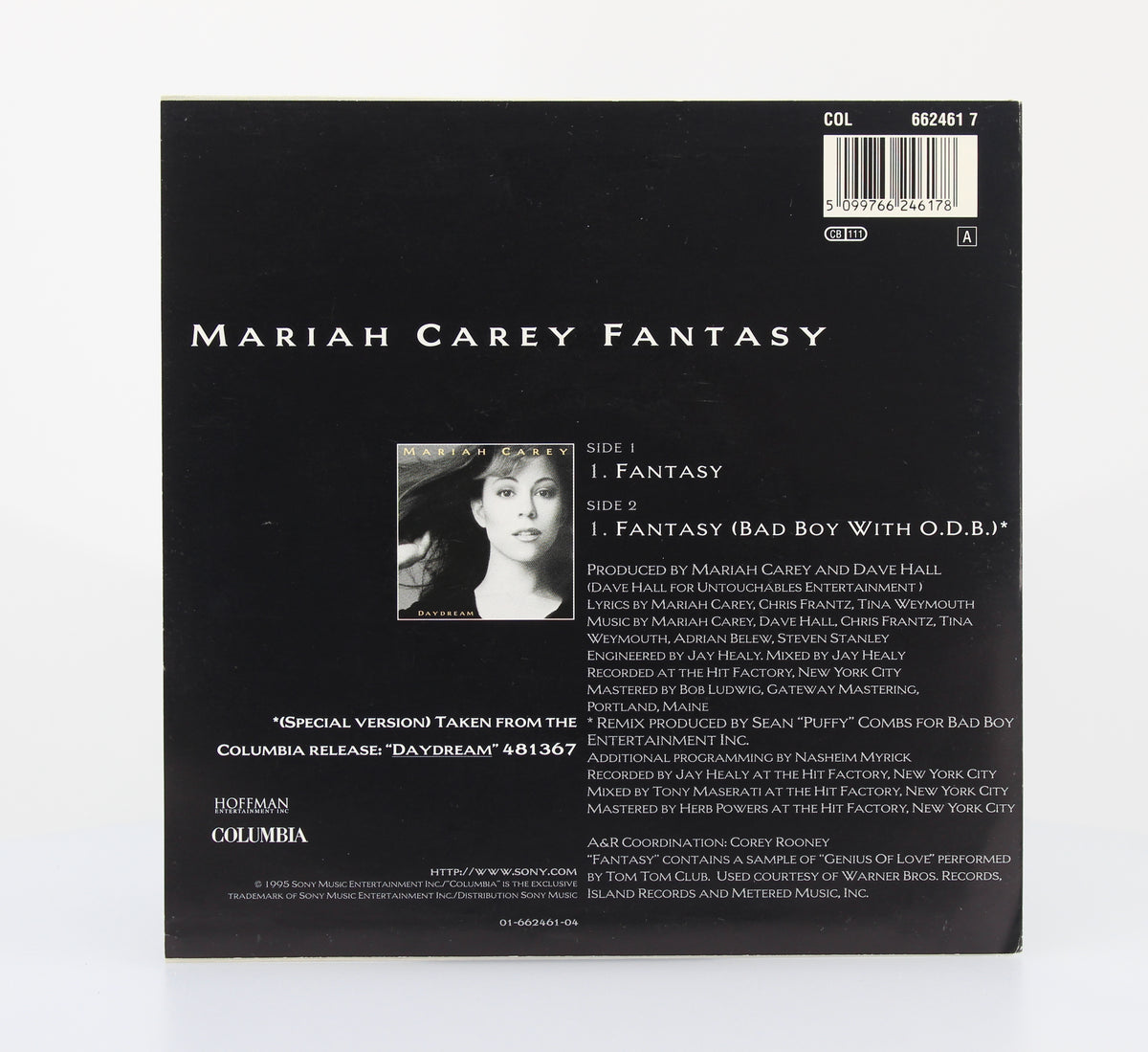 Mariah Carey , Fantasy, Vinyl, 7&quot;, 45 RPM, Solid Centre, Europe 1995