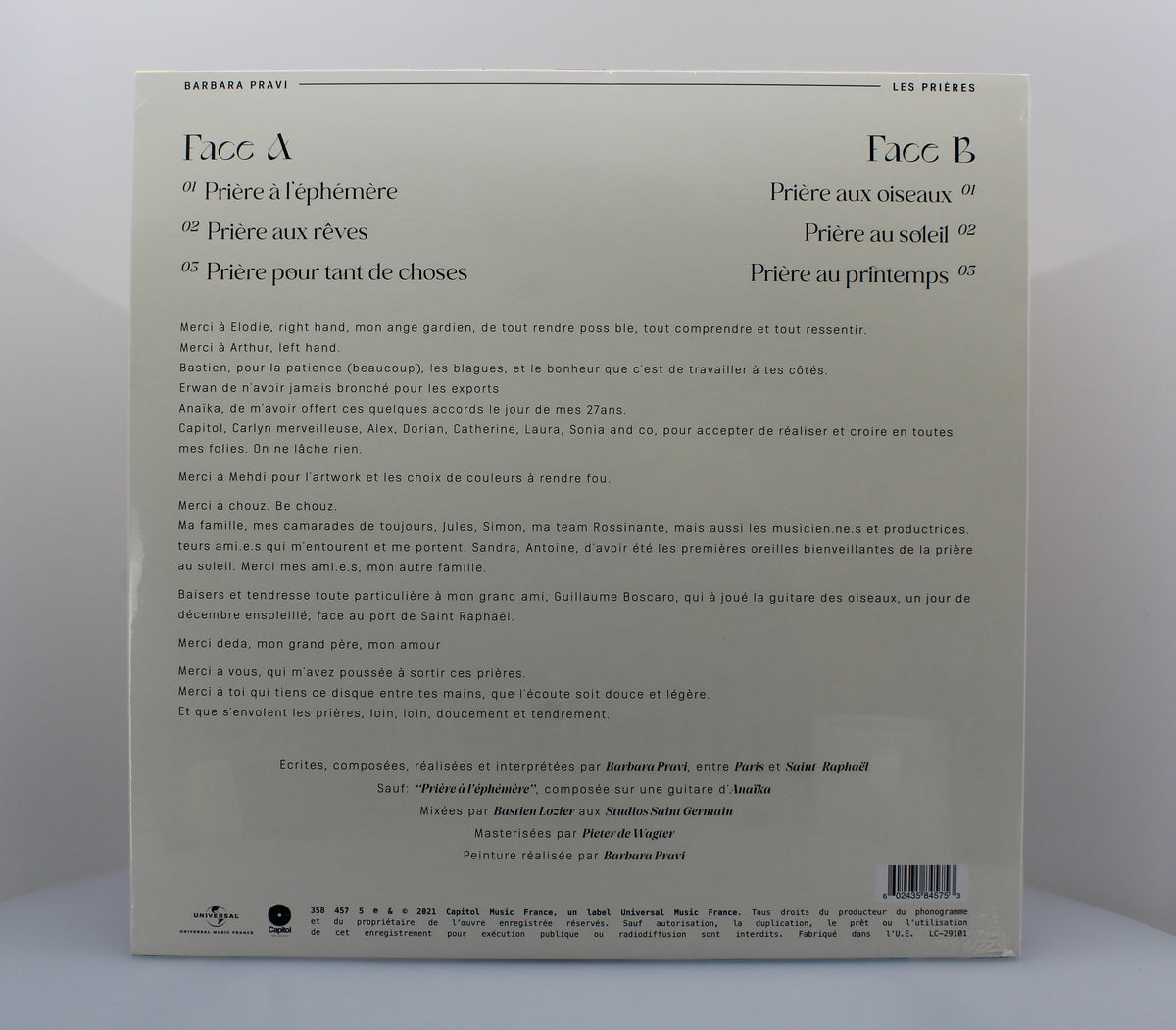 Barbara Pravi, Les Prières, Vinyl, 12&quot;, 33 ⅓ RPM, EP, Limited Edition, France 2021