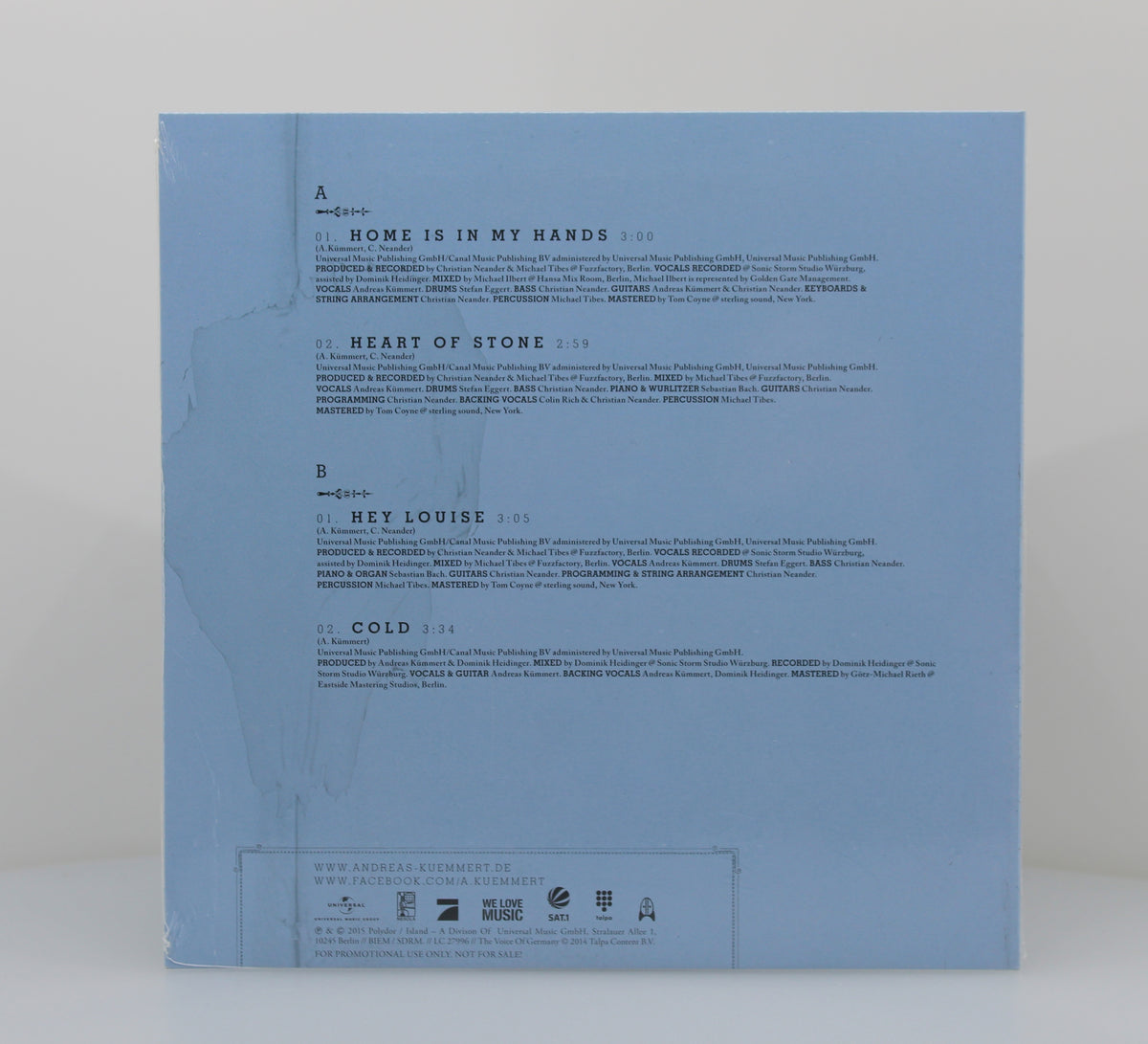 Andreas Kümmert ‎– Here I Am, Vinyl, 7&quot;, 45 RPM, Promo, Germany 2015 (Various diff)