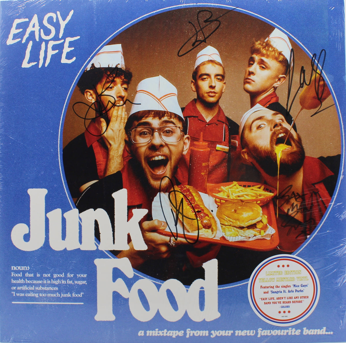 Easy Life - Junk Food, Vinyl, LP, Album, Limited Edition, Mustard, Signed, UK &amp; Europe 2020