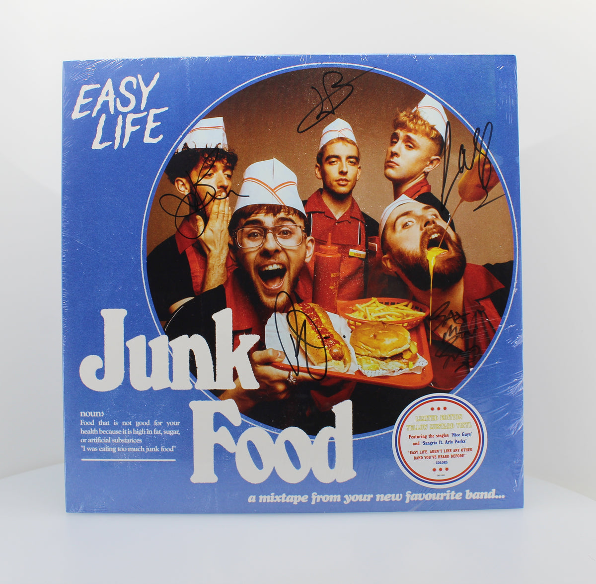 Easy Life - Junk Food, Vinyl, LP, Album, Limited Edition, Mustard, Signed, UK &amp; Europe 2020