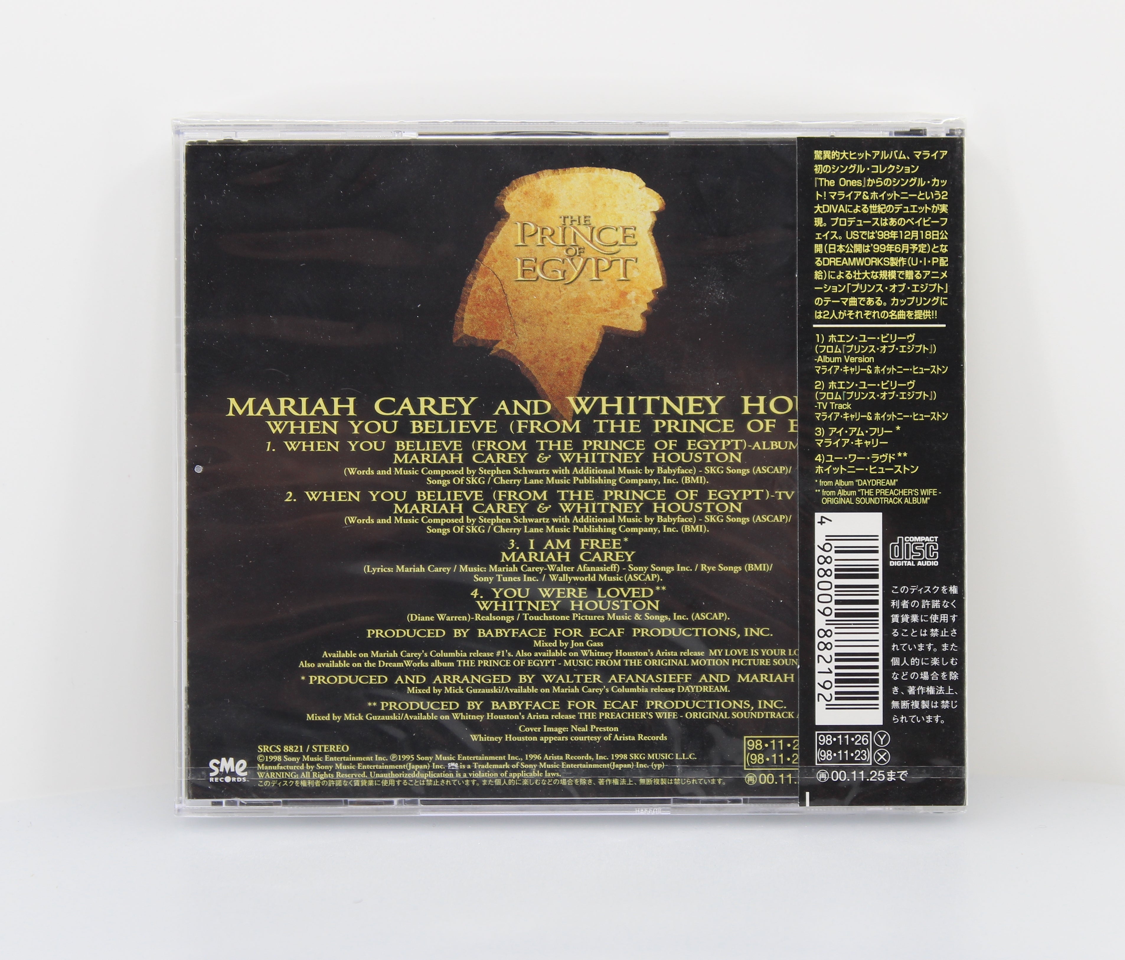 Mariah Carey, Whitney Houston - When You Believe, CD Single, Japan