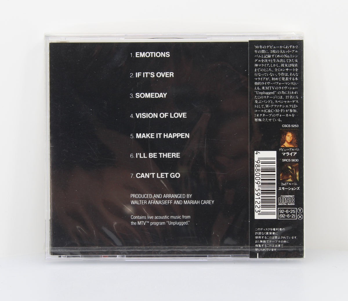 Mariah Carey ‎– MTV Unplugged EP, CD, Album, Japan 1992
