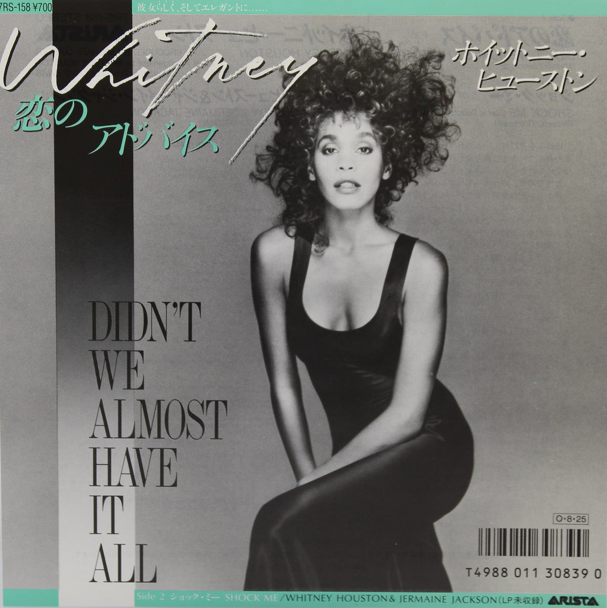 Whitney Houston – Didn&#39;t We Almost Have It All = 恋のアドバイス, Vinyl, 7&quot;, 45 RPM, Single, Japan 1987