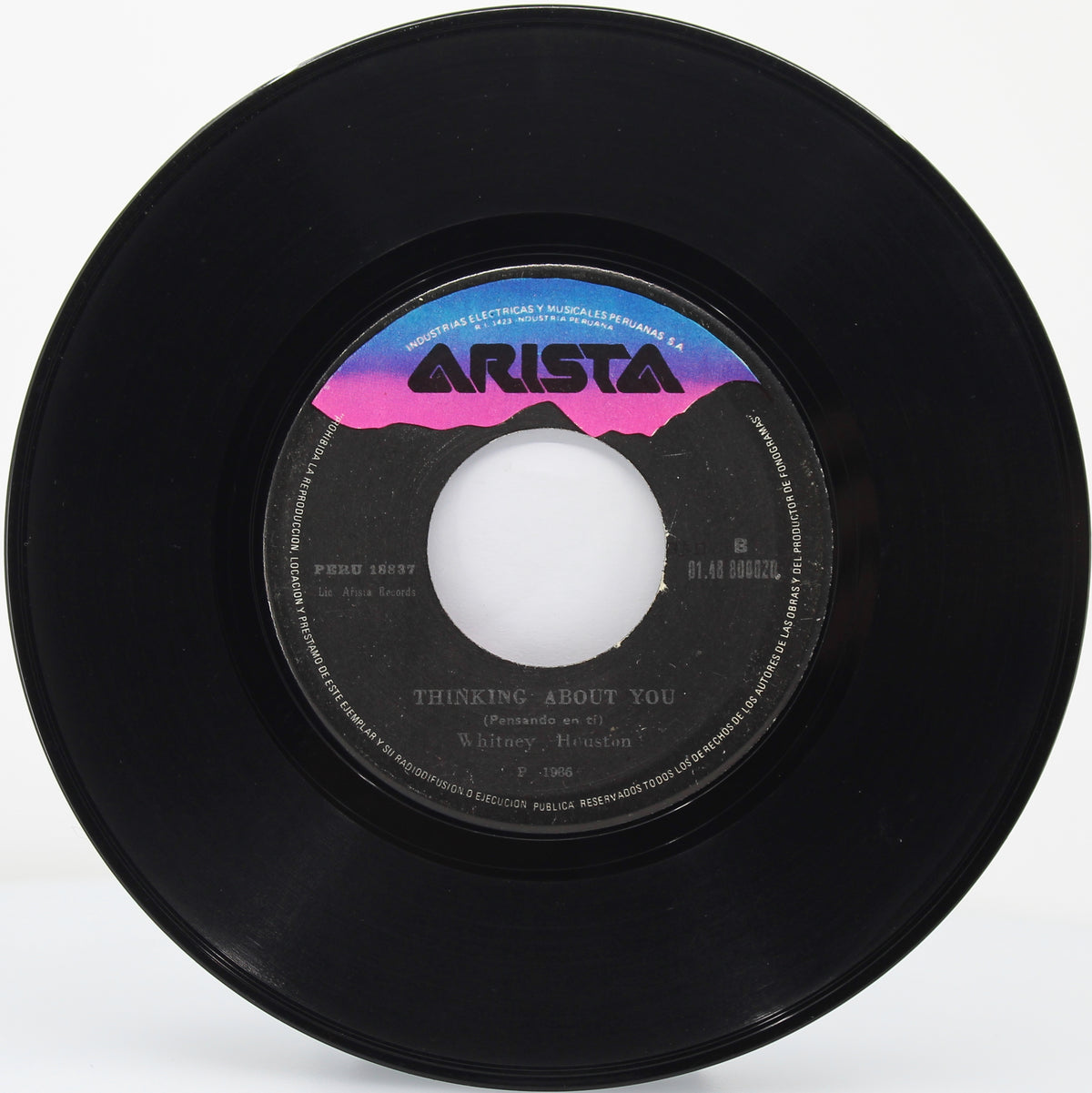 Whitney Houston ‎– Greatest Love Of All, Vinyl, 7&quot;, Single, Stereo, Peru 1986