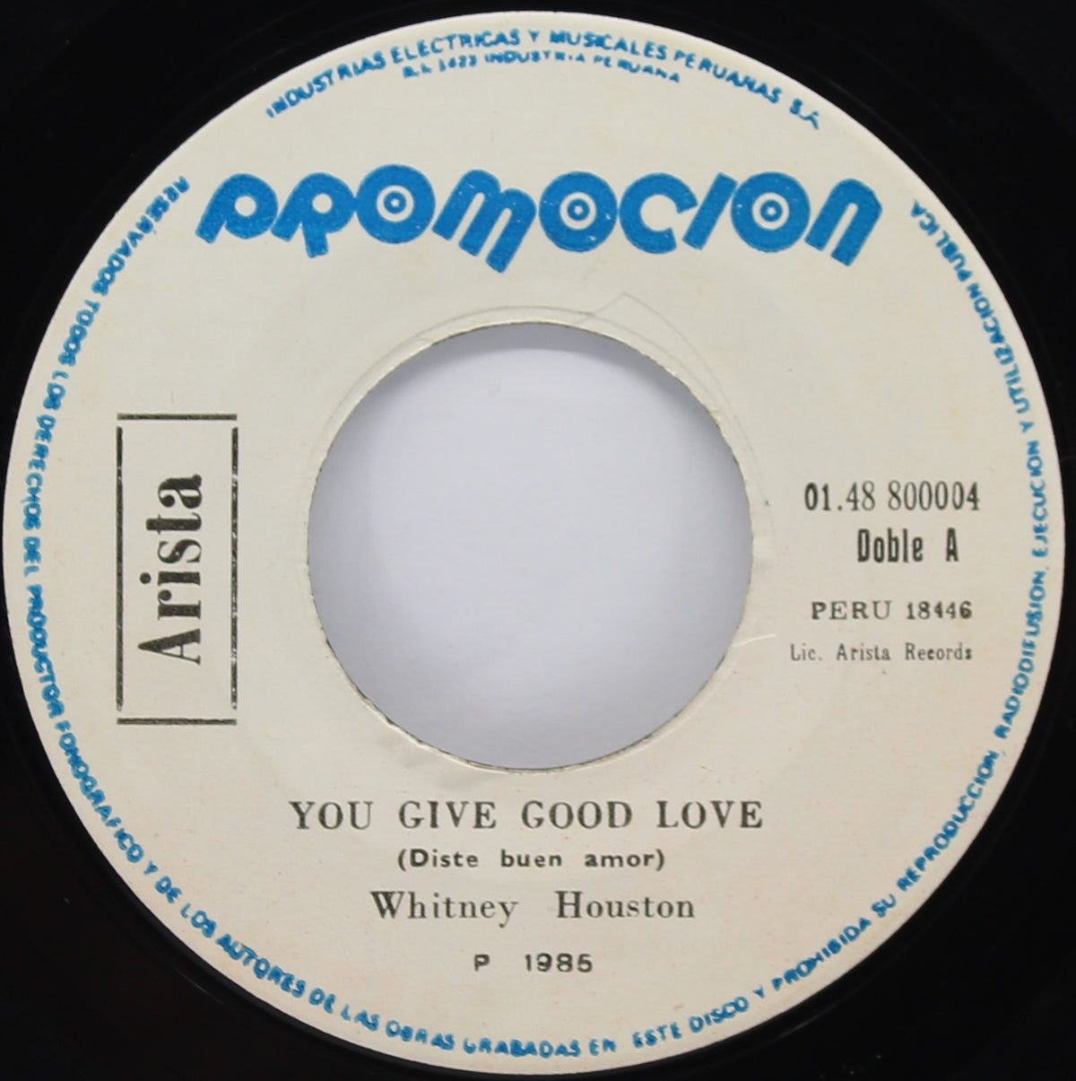 Whitney Houston - You Give Good Love, Vinyl, 7&quot;, Single, Promo, Peru 1985