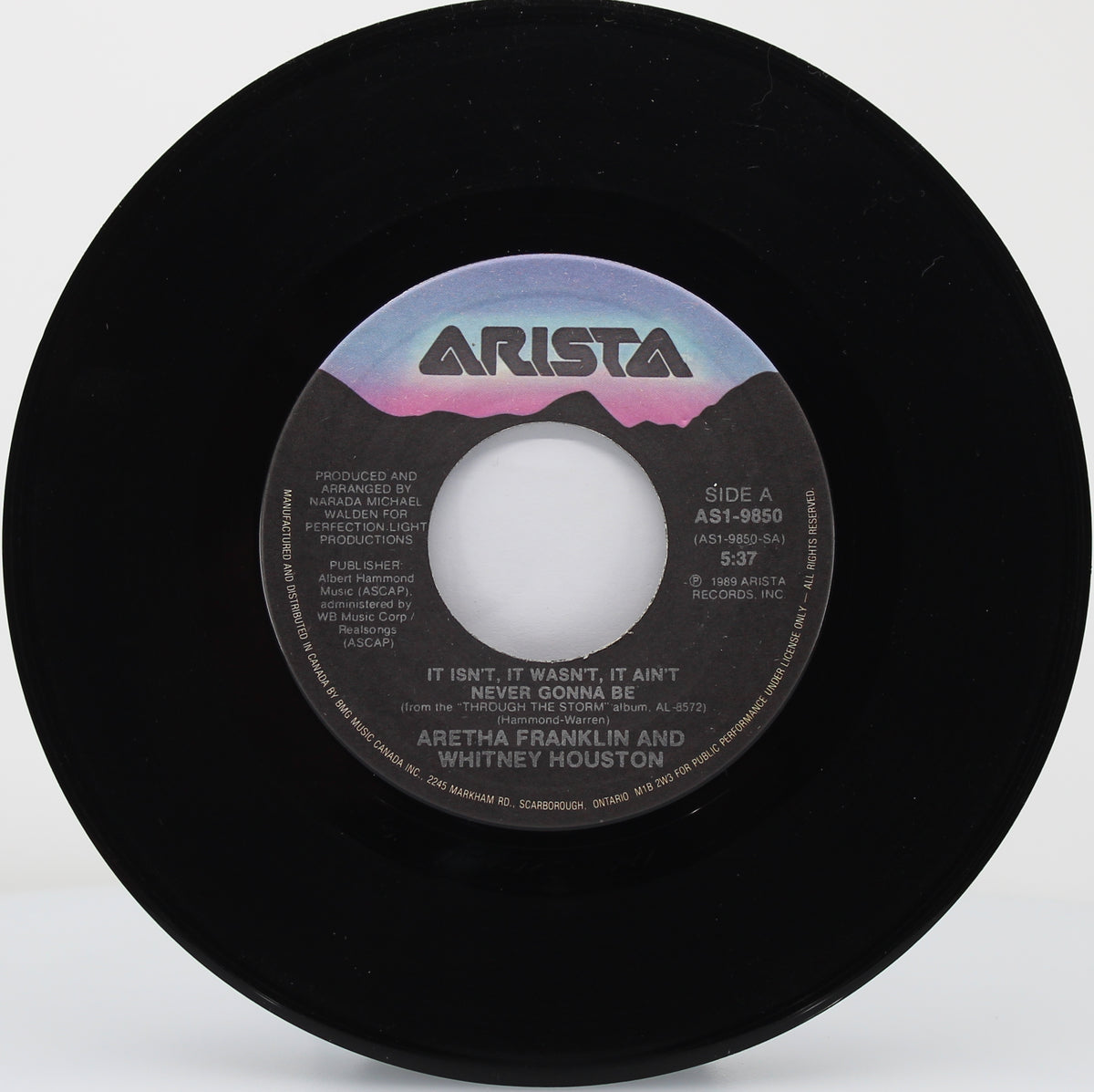 Aretha Franklin &amp; Whitney Houston– It Isn&#39;t, It Wasn&#39;t, It Ain&#39;t Never Gonna Be, Vinyl, 7&quot;, 45 RPM, Single, US 1989