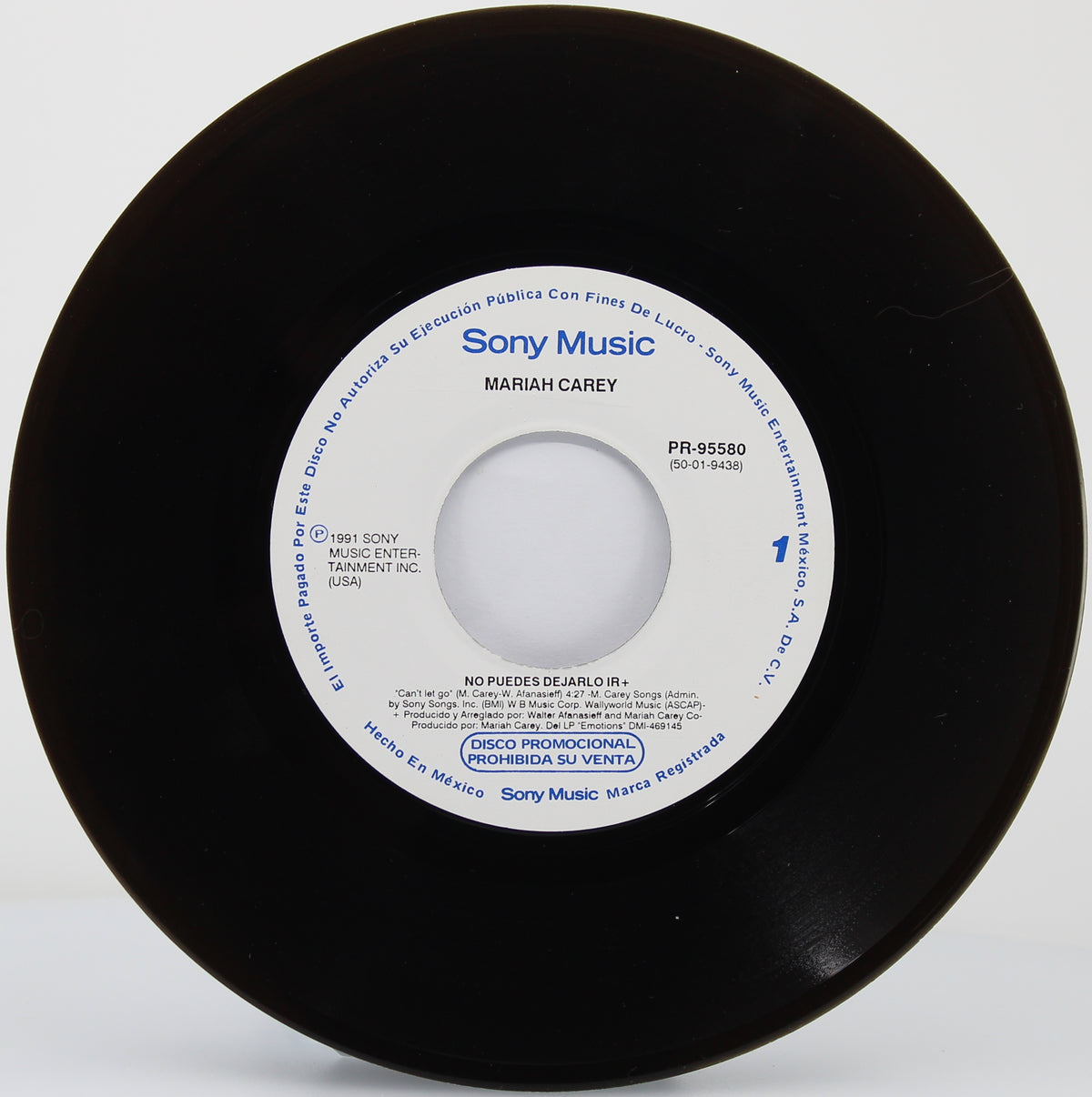 Mariah Carey - No Puedes Dejarlo Ir, Vinyl, 7&quot;, 45 RPM, Single, Promo, Mexico 1991