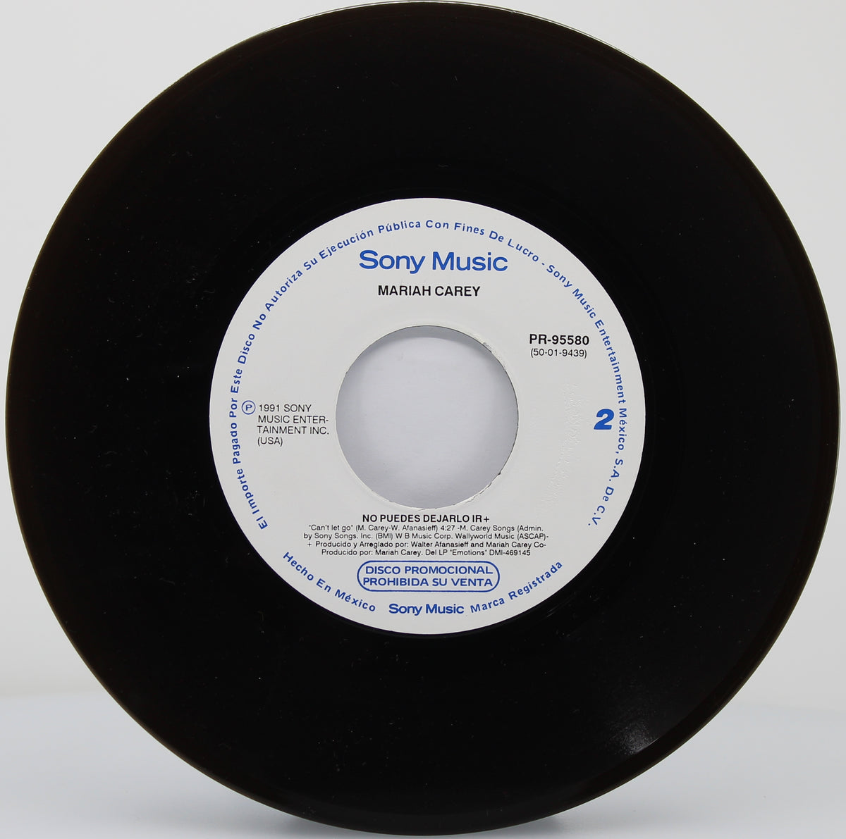 Mariah Carey - No Puedes Dejarlo Ir, Vinyl, 7&quot;, 45 RPM, Single, Promo, Mexico 1991