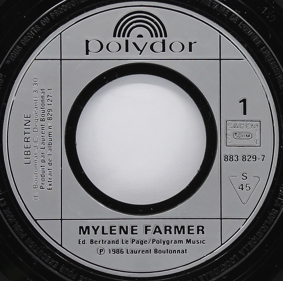 Mylene Farmer – Libertine, Vinyl, 7&quot;, 45 RPM, Single, Reissue, France 1986