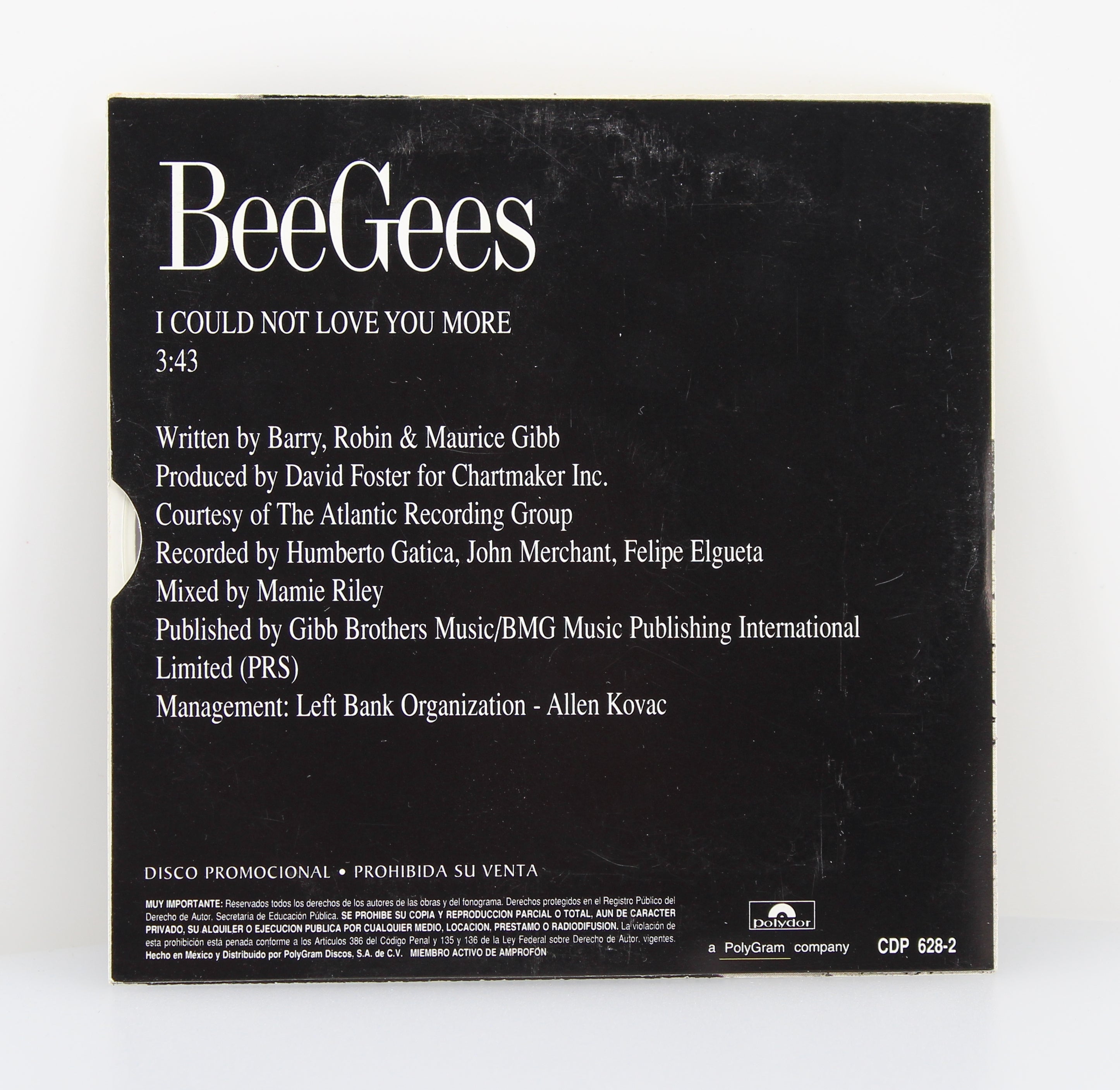 Bee Gees - I Could Not Love You More, CD Single Promo