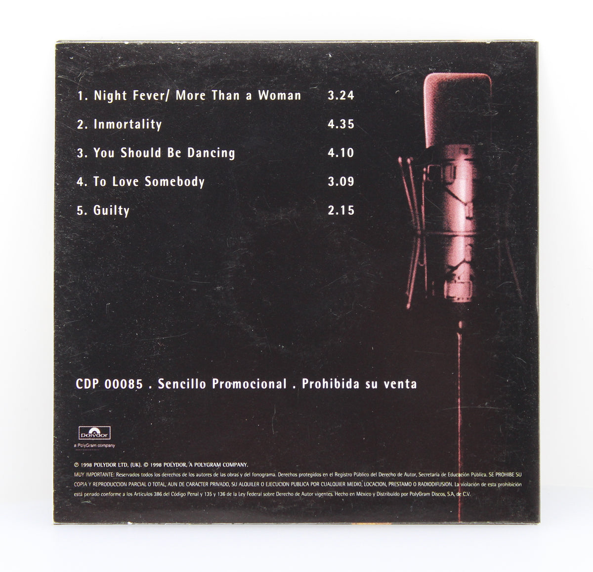 Bee Gees - En Vivo!, CD, Single, Promo, Mexico 1998