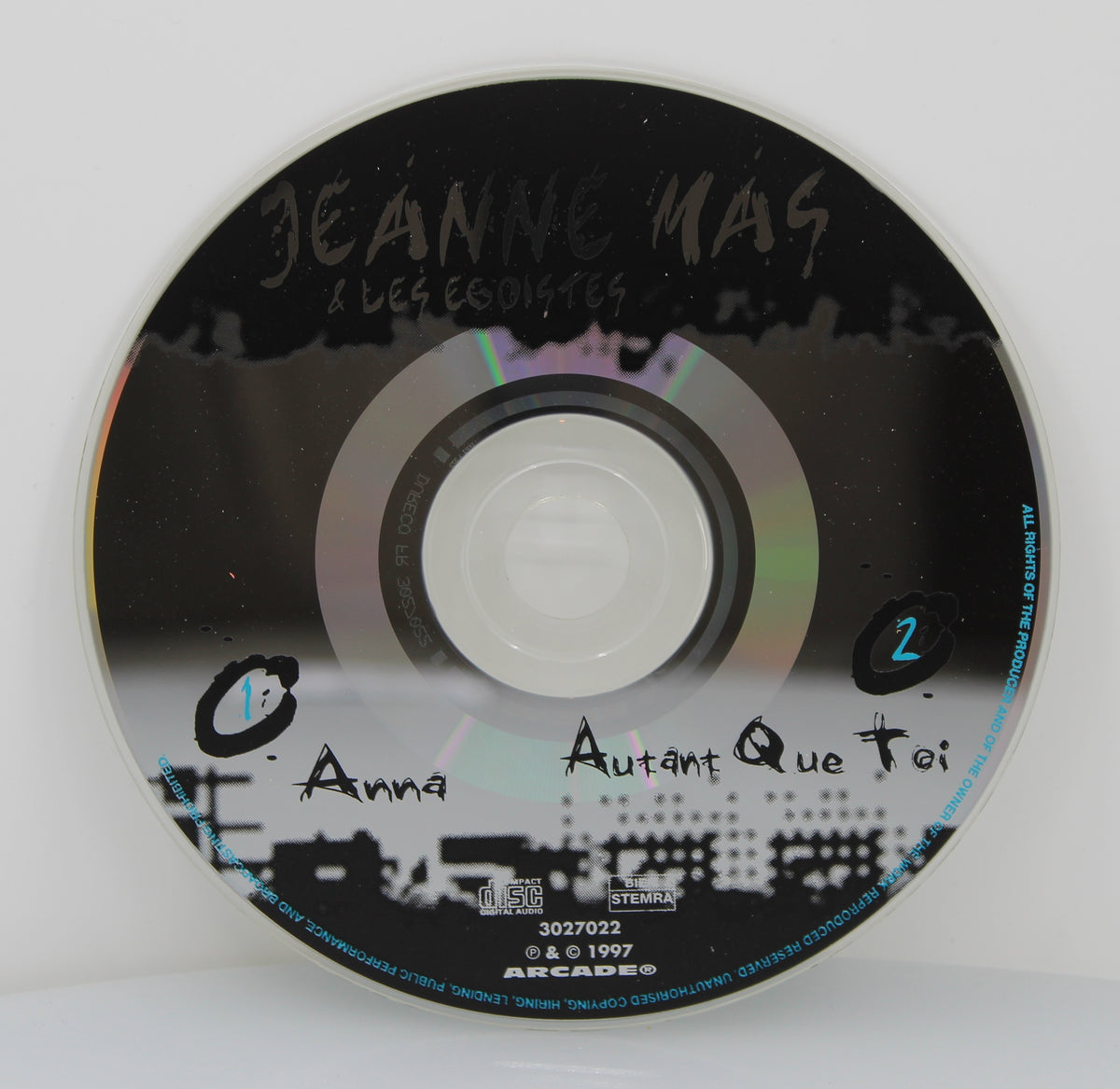 Jeanne Mas &amp; Les Egoïstes – Anna, CD, Single, Cardboard Sleeve, France 1997