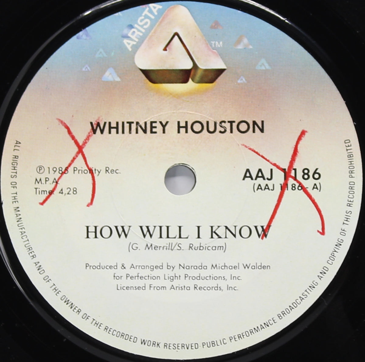 Whitney Houston ‎– How Will I Know, Vinyl, 7&quot;, 45 RPM, Single, South Africa 1985