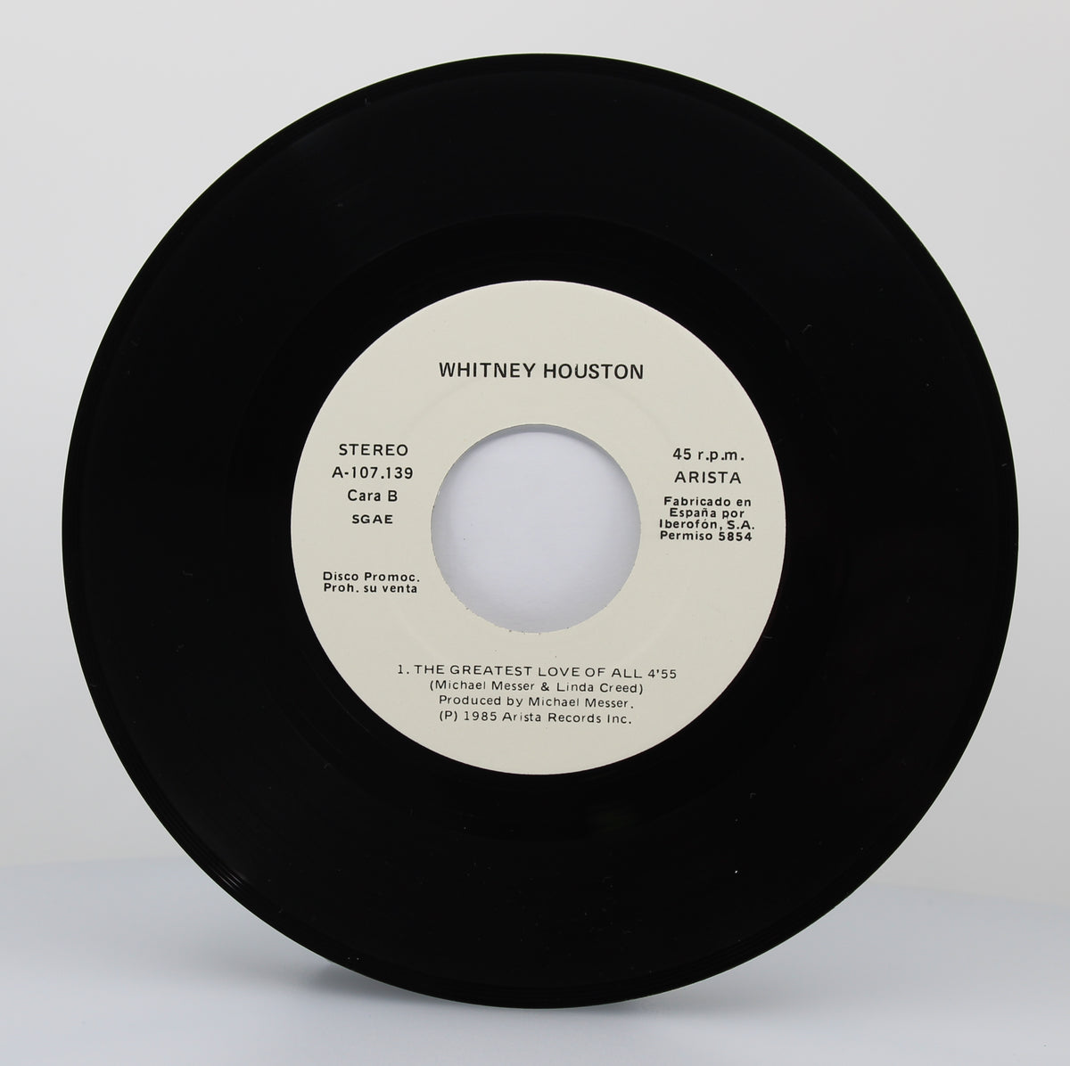 Whitney Houston ‎– How Will I Know, Vinyl, 7&quot;, 45 RPM, Single, Promo, Spain 1985