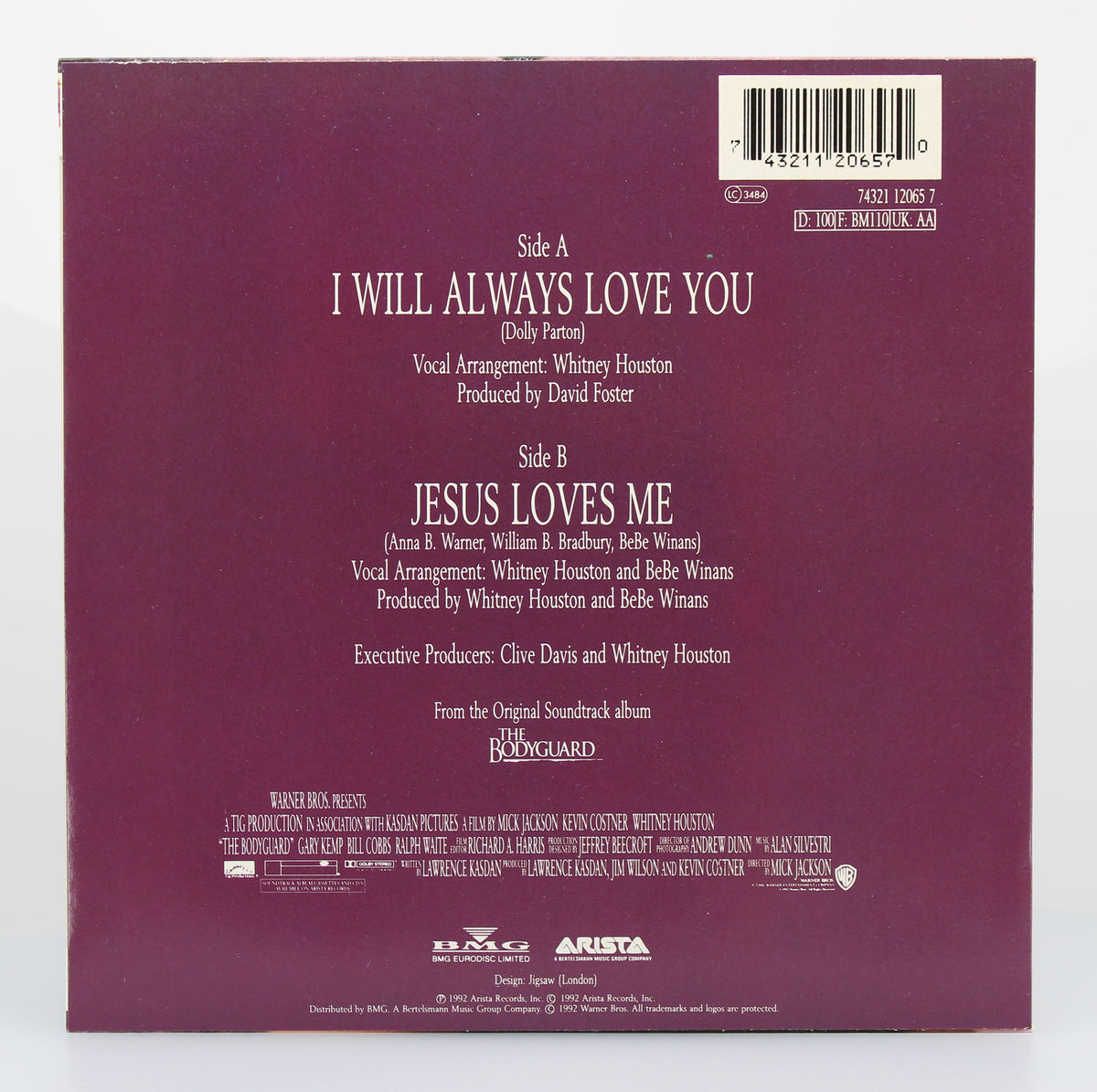Whitney Houston – I Will Always Love You, Vinyl, 7&quot;, 45 RPM, Single, France 1992