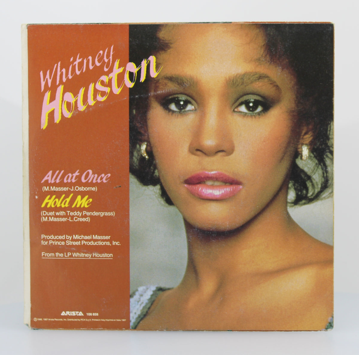 Whitney Houston – All At Once / Hold Me, Vinyl, 7&quot;, 45 rpm, Italy 1987