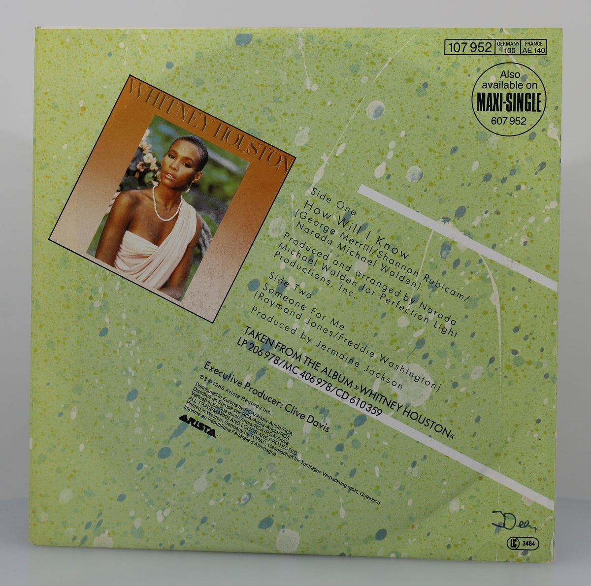 Whitney Houston ‎– How Will I Know, Vinyl, 7&quot;, 45 RPM, Single, Repress, Europe 1986