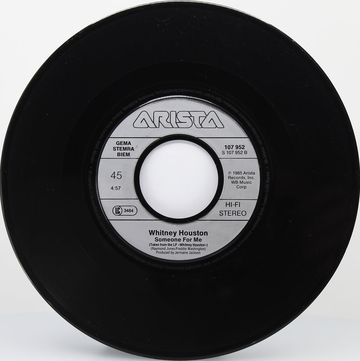 Whitney Houston ‎– How Will I Know, Vinyl, 7&quot;, 45 RPM, Single, Repress, Europe 1986