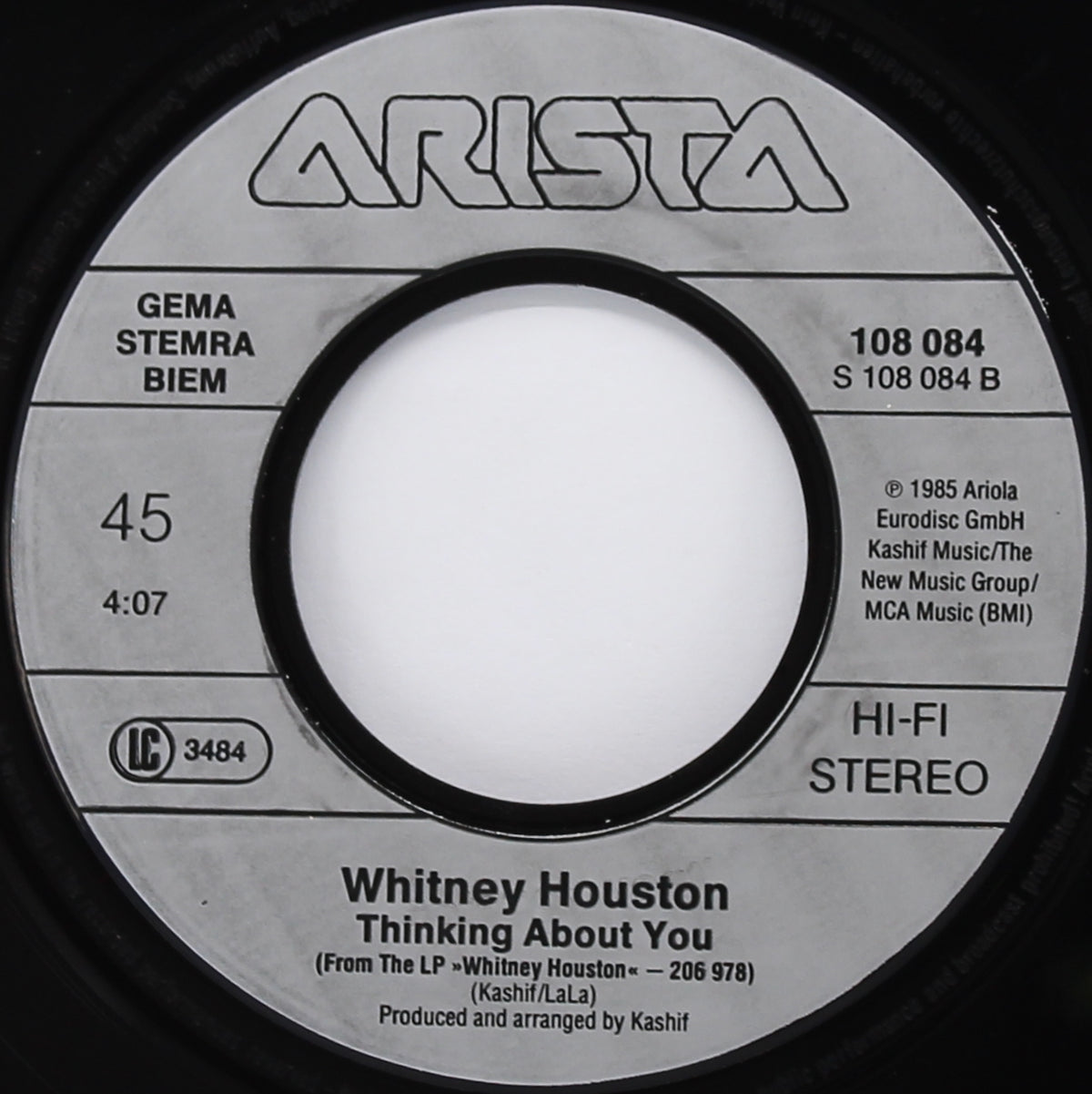 Whitney Houston – Greatest Love Of All, Vinyl, 7&quot;, 45 RPM, Single, Europe 1986