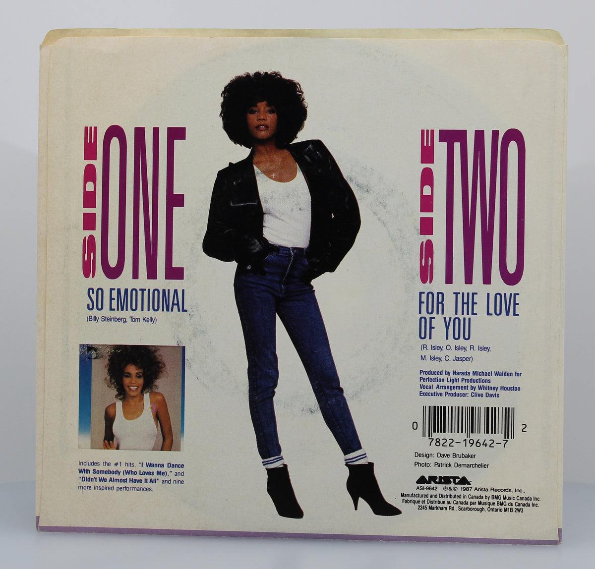 Whitney Houston ‎– So Emotional, Vinyl, 7&quot;, Single, Stereo, Canada 1987