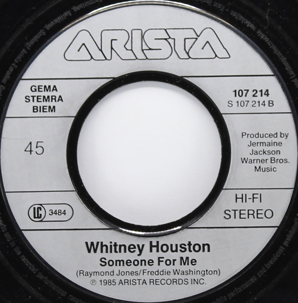 Whitney Houston ‎– All At Once, Vinyl, 7&quot;, 45 RPM, Europe 1985