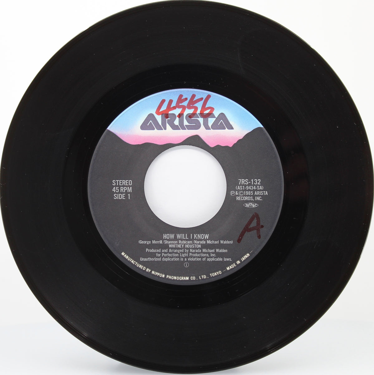 Whitney Houston ‎– How Will I Know, Vinyl, 7&quot;, 45 RPM, Single, Japan 1986