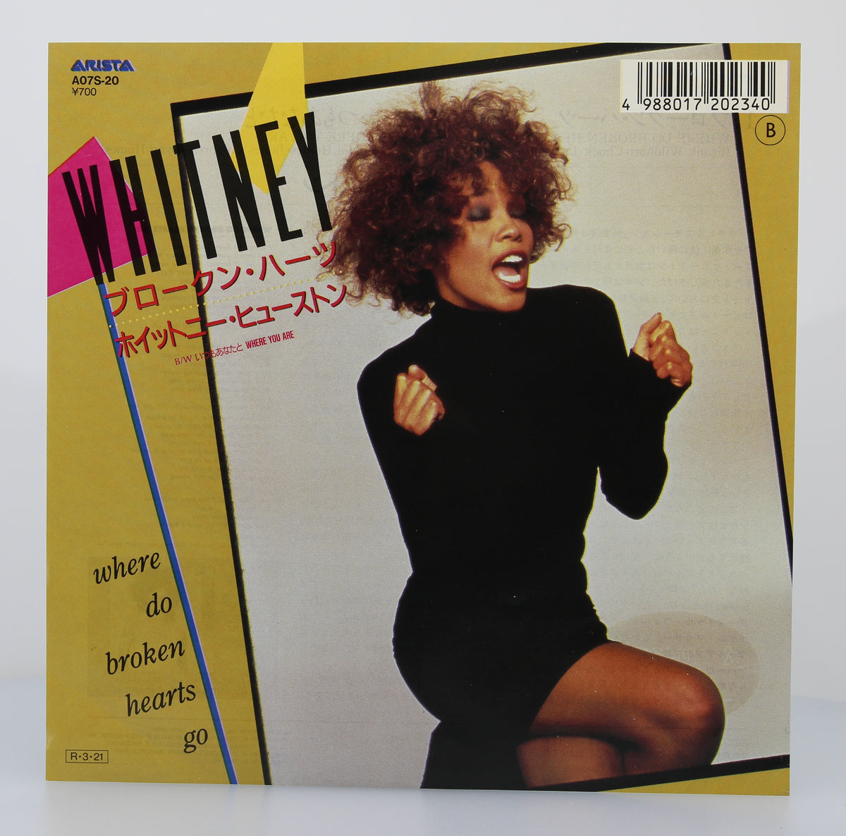 Whitney Houston ‎– Where Do Broken Hearts Go, Vinyl, 7&quot;, 45 RPM, Single, Japan 1988