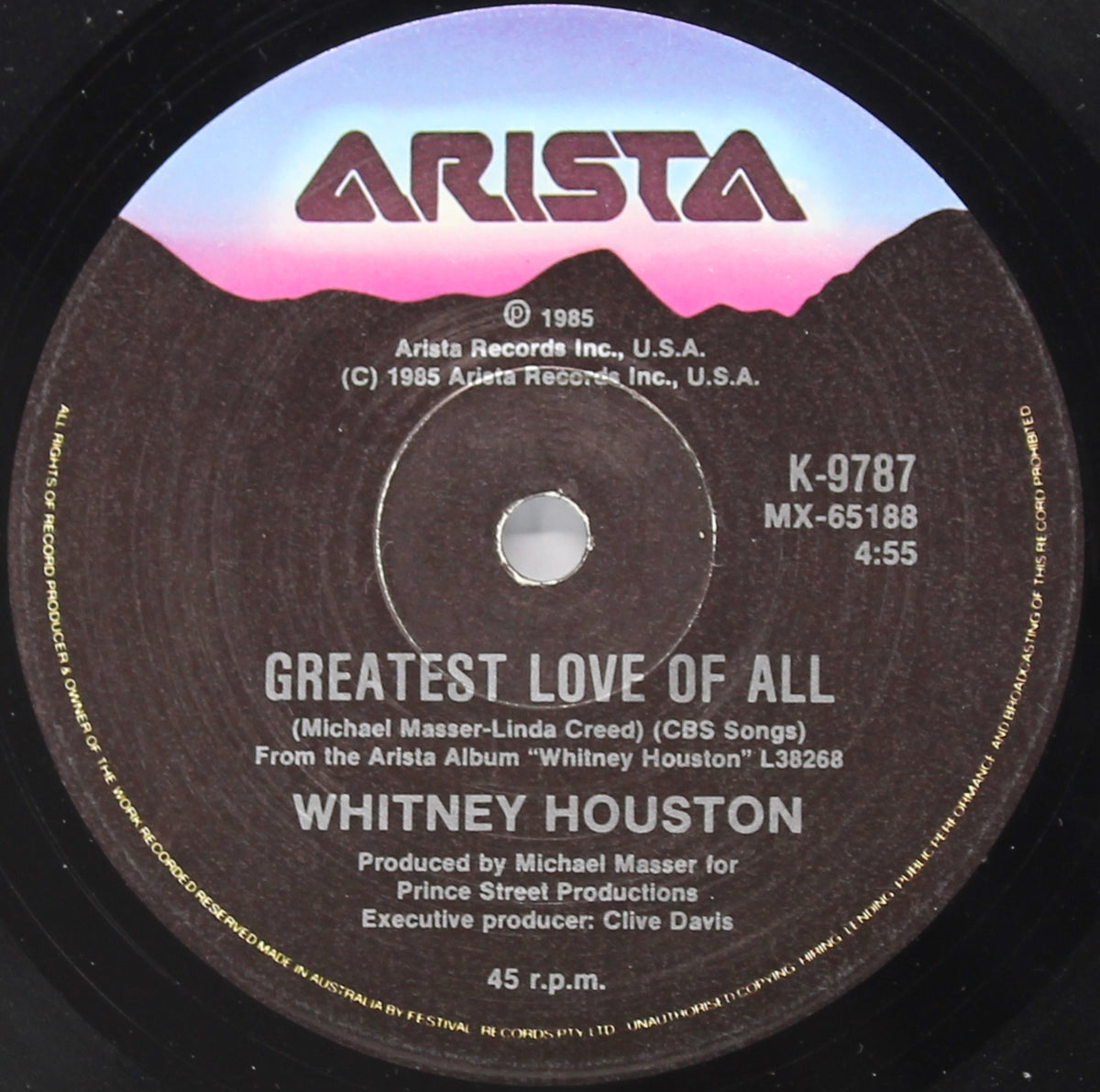 Whitney Houston ‎– You Give Good Love, Vinyl, 7&quot;, 45 RPM, Single, Limited Edition, Australia 1985