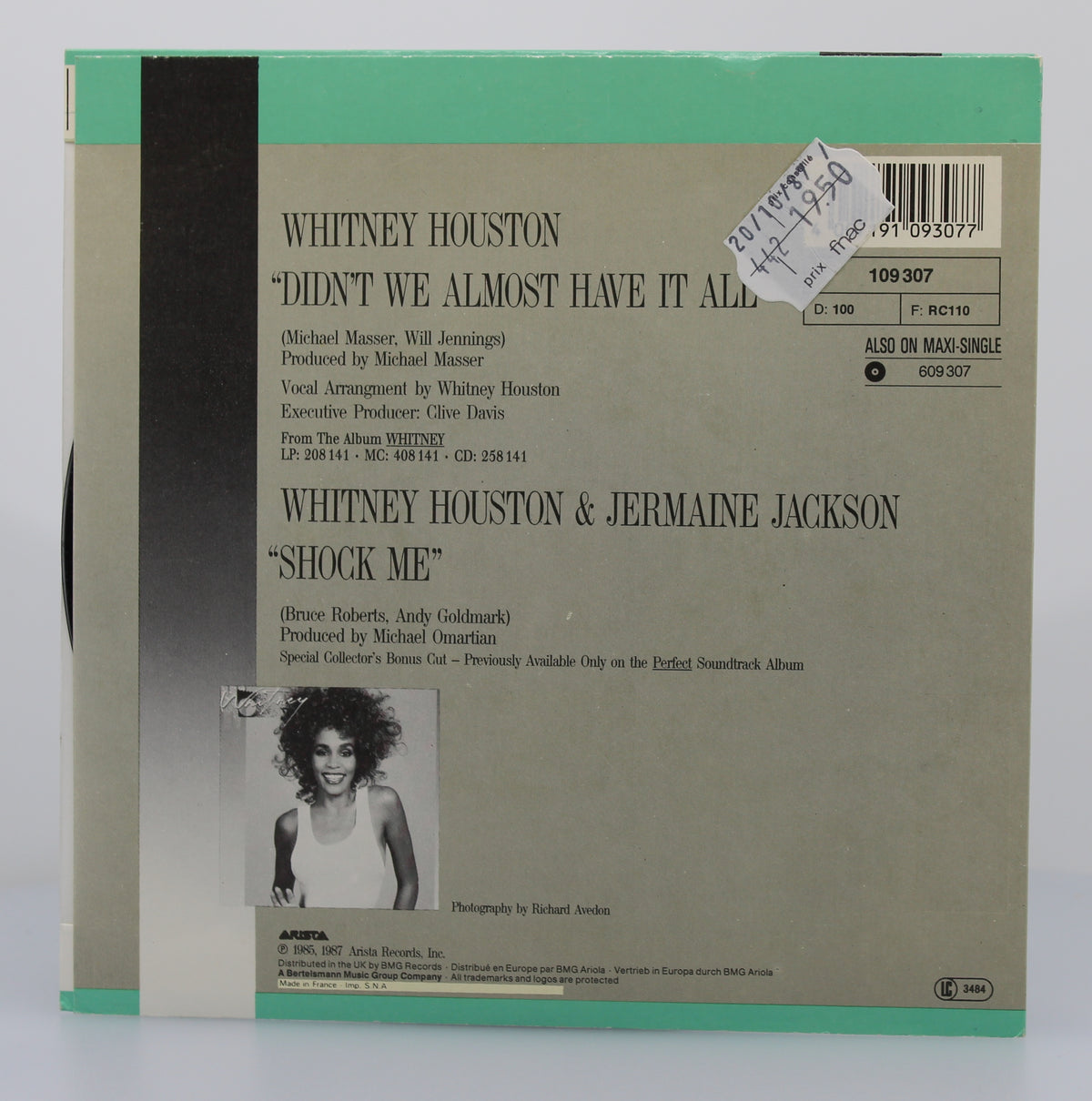 Whitney Houston ‎– Didn&#39;t We Almost Have It All, Vinyl, 7&quot;, 45 RPM, France 1987