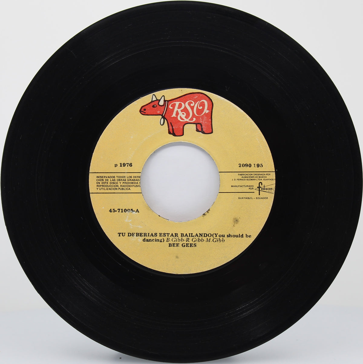 Bee Gees – Tu Deberias Estar Bailando = You Should Be Dancing, Vinyl, 7&quot;, Single, Stereo, Ecuador 1976