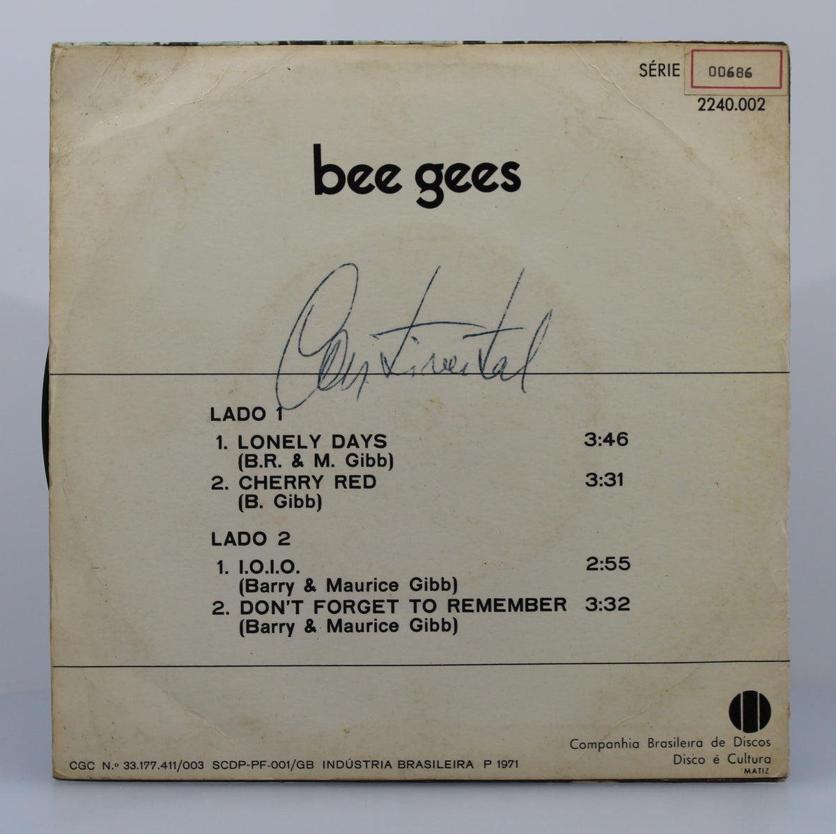 Bee Gees ‎– Lonely Days, Vinyl, 7&quot;, EP, 33 ⅓ RPM, Brazil 1971