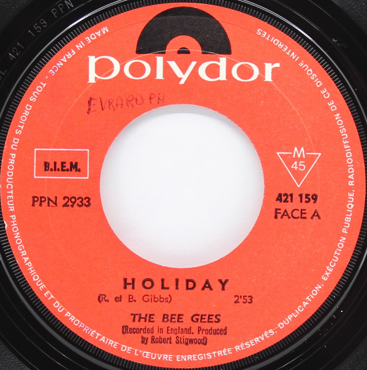 The Bee Gees – Holiday, Vinyl, 7&quot;, 45 RPM, Single, Jukebox, Mono, France 1967
